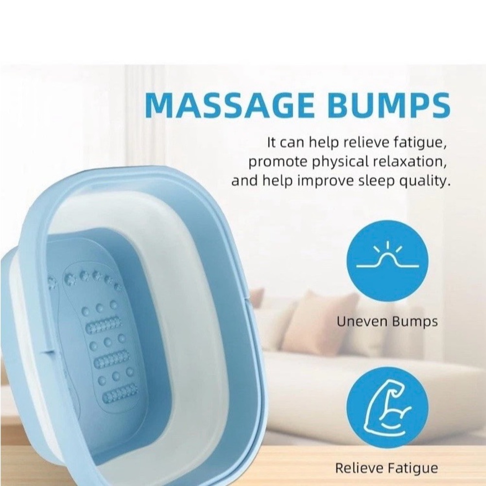 Ionic Collapsible Foot Spa with Timer Portable Foot Bath Massager